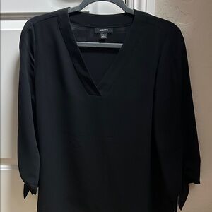 Alfani Women's Elegant Black V-Neck Blouse